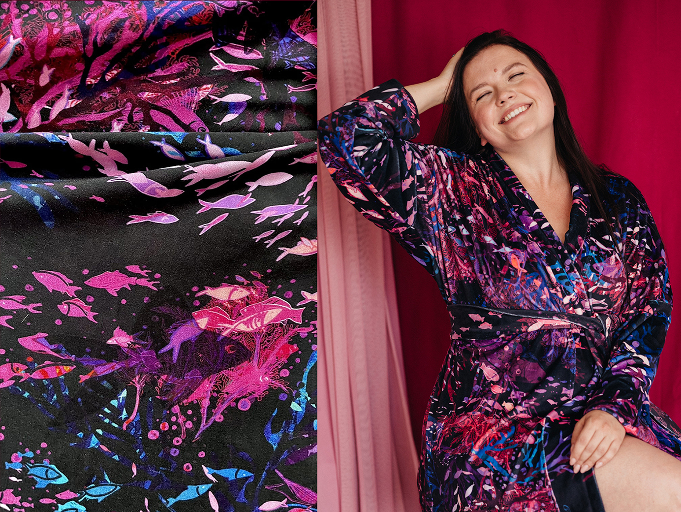 ciemna wersja wzoru rafa koralowa